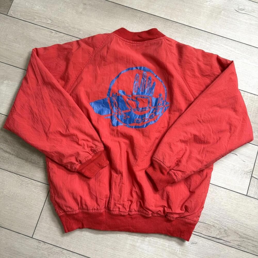 Vintage 1993 Body Glove Red Nylon Bomber Jacket Size L